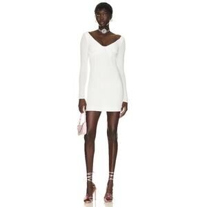 BLUMARINE Back Cut Out Mini Dress in black natural ivory IT 42 ( US 6)